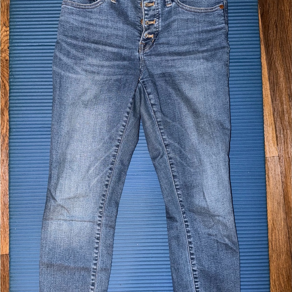 NWOT Madewell Skinny High-Rise Button-Fly Jeans in Blue Wash - Picture 1 of 4